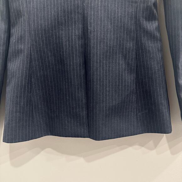 J.Crew 1035 Super 120’s Wool Pinstripe Blazer Charcoal Gray Old Money Preppy 00 - Picture 8 of 12